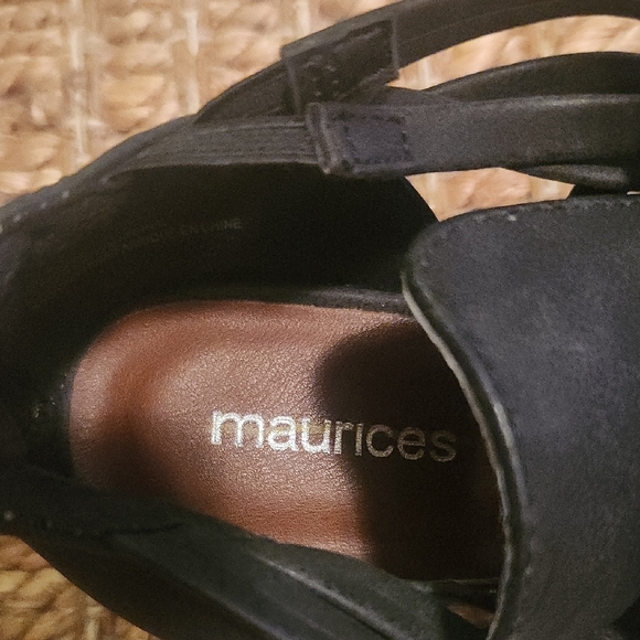 Maurices Black Ankle Boots with Suede Texture - Picture 2 of 7